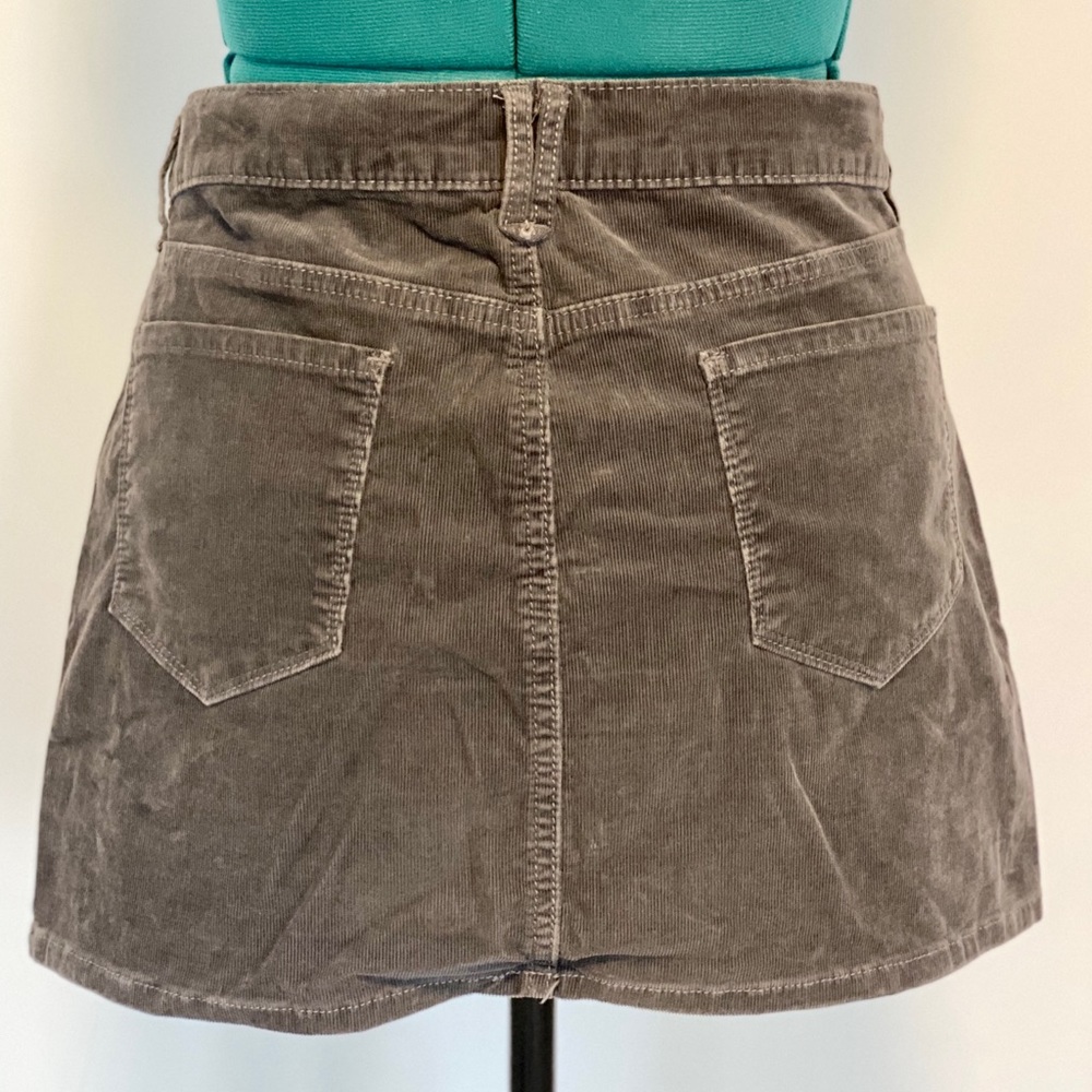 Gray Corduroy Skirt